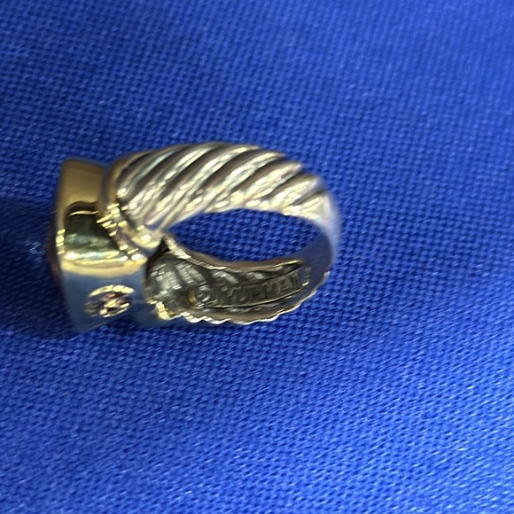 David Yurman Citrine Ring in 14k gold and Sterling Silver - Picture 4 of 8